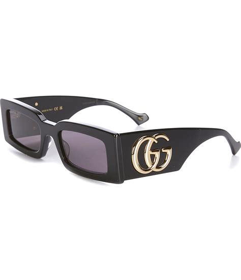 gucci rectangle sunglasses for women|gucci generation 53mm rectangular sunglasses.